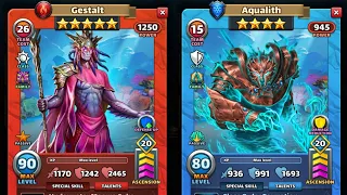 Empires & Puzzles Gestalt & Aqualith, 2x Game Changing Heroes for the Untold Tales - PullinTime 😈