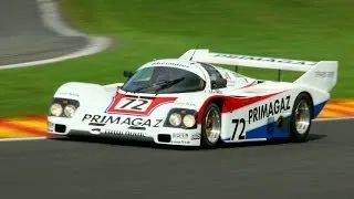 Legendary Porsche 962 pure engine sound - Mondena Trackday Spa 2013