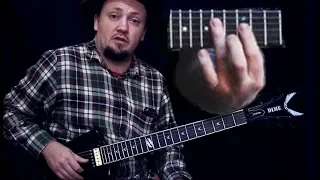 Позиция руки Dimebag Darrell'а. Пробуем играть как он!