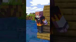 Tsunami in village - minecraft animation #shorts