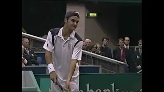 Roger Federer vs Ievgeni Kafelnikov (1999 Rotterdam QF Highlights)