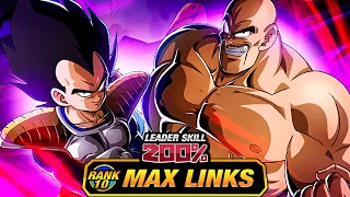 NOW ON GLOBAL! LEVEL 10 LINKS 100% EZA LR VEGETA & NAPPA! (DBZ: Dokkan Battle)