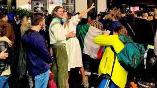 🇬🇧 🇮🇹 London walk - Italy!! Euro 2020 Football Championship - Final winner!! | Soho in London