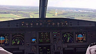 Airbus A319 Cockpit View of Extreme Windy Landing