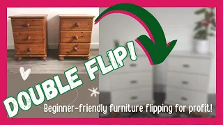We're doing a double flip! | Transforming these old, tired bedside tables into unique modern pieces