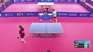 十四届全运会乒乓资格赛 女单第二轮 刘炜姗vs赵阁