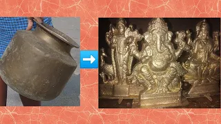 Brass God Idols From Old Brass Water Pot (Pittalai Thavalai) / God Idols Making Process