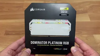 Corsair Dominator Platinum RGB DDR5 32GB 5600 MHZ Unboxing Video