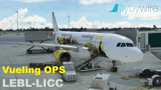 Vueling OPS | Barcelona to Catania | FlyByWire A32NX | MSFS 2020 | VATSIM