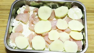 Chicken with potatoes casserole. Quick and simple dinner recipe! 20