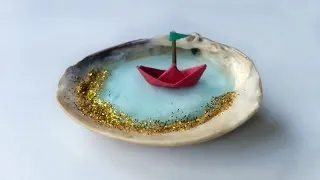 Make a Miniature Boat in a Shell Decor - DIY  - Guidecentral