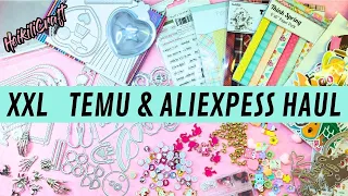 Ultimativer Bastel HAUL von TEMU und AliExpress | Stanzschablonen, Charms, Papier und so viel mehr 😍