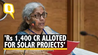 Budget 2022 | 'Rs 1,400 Crore To Be Allocated for Solar Projects in FY23': Nirmala Sitharaman
