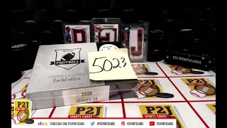 Break #5023 2020 Hit Parade Platinum Football Card Box Break #nfl P2J Sports Cards