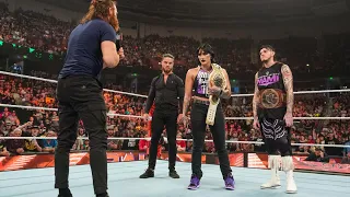 Sami Zayn argues with Rhea Ripley - WWE RAW October 30, 2023