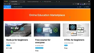 React Node MERN Stack Udemy Clone Elearning LMS Marketplace