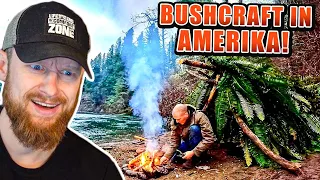 Shelter-Bau in der amerikanischen Wildnis! - Bushcraft und Angeln am Fluss | Fritz Meinecke reagiert