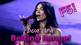 DUA LIPA | Live Belting Range!! (A4 - F5)