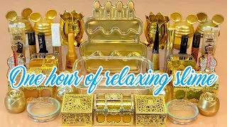 ASMR Slime 👑💛💫 One hour of relaxing slime video #22. Compilation video 1080p.
