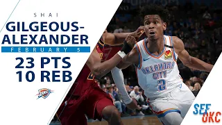 Shai Gilgeous-Alexander's Full Highlights: 23 PTS, 10 REB vs Cavaliers | 2019-20 NBA Season - 2.5.20