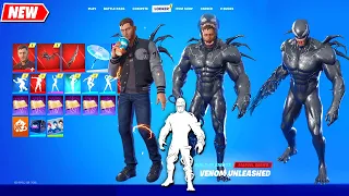 Fortnite NEW VENOM Skin (aka Eddie Brock) Full Set and 'Venom Unleashed' Emote Showcase シ