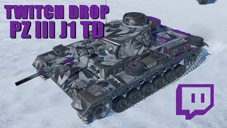 Twitch Drop tank Pz III J1 TD (War Thunder)