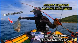 TERJUMPA SPOT IKAN EBEK TURUN JIG TERUS STRIKE BERTUBI TUBI!!!.. INFLATABLE BOAT MALAISYA VLOG [020]