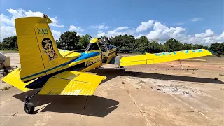 AVION FUMIGADOR EN OPERACIÓN 4K60Fps | AEROCERVA | #avion #agricola #cessna