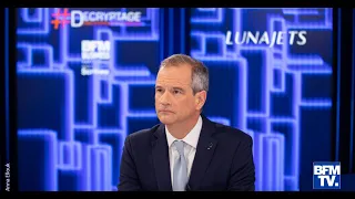 LunaJets' CEO, Eymeric Segard in the TV show #décryptage of BFMTV channel