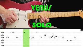 VENUS - Guitar lesson - Guitar solo (with tabs) - Shocking Blue - fast & slow