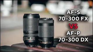 Nikkor 70-300 VR FX VS Nikon 70-300 VR DX D5300 D780