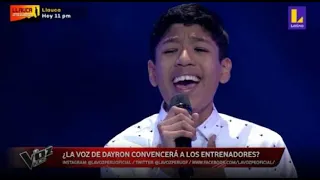 Dayron Aranguren | Ahora quien | Audiciones a Ciegas | La Voz Kids Perú