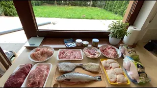 PREPARING MEAT FOR A MONTH IN THE FREEZER. Preparations in one day. Buying food