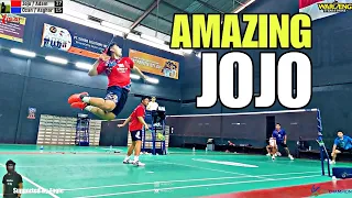 AMAZING JOJO GOKIL 🔥Tarung Bebas Badminton Tarkam Layak Viral❗