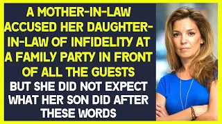 A mother-in-law accused her daughter-in-law of cheating at a family party in front of all the guests