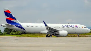 LATAM Colombia LA 4035 / Airbus A320-214 CC-BLI / Taking off from Bogota / CFM ROAR SOUND