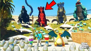 GTA 5 : Franklin and Shinchan Hunting Fish For Godzilla And Earn $1,000,000,000 in gta5