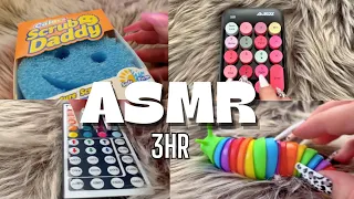 ASMR BUILD UP TAPPING AND SCRATCHING ON RANDOM ITEMS COMPILATION  👑 3 HOURS, NO TALKING