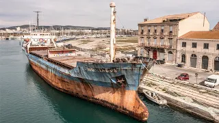 Изучение заброшенного корабля-призрака во французском портовом городе.