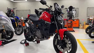 Ducati Monster 937 with Arrow Exhaust Round Sil Titanium