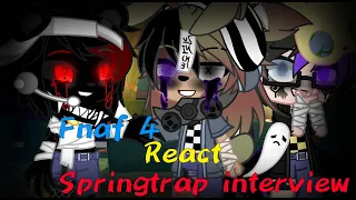 Fnaf 4 React Springtrap İnterview