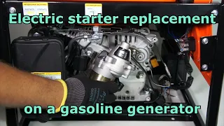 Electric starter replacement on a gasoline generator