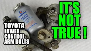 Toyota Frozen Lower Control Arm Bolts, Myth Debunked