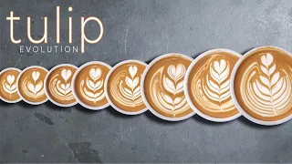 Latte Art Training - Tulip Patterns Evolution