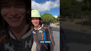 E-scooter racing is THAT physical?! 😅💪