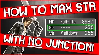 Nice! Max STRENGTH WITHOUT JUNCTION in Final Fantasy 8 Remastered! Easy Farming!