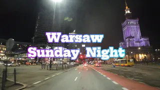 Warsaw Sunday Night | Driving 4k