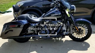 Vance and Hines Power Duals with Tab Zombie slipons on 2019 Road King Special