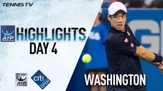 Highlights: Nishikori, Anderson Win At Washington 2017 Thursday