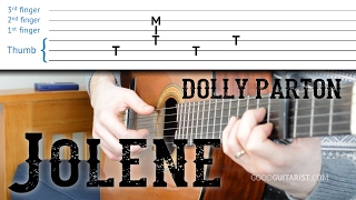 "Jolene" Guitar Tutorial - Dolly Parton | Easy Fingerpicking + Strumming + Intro